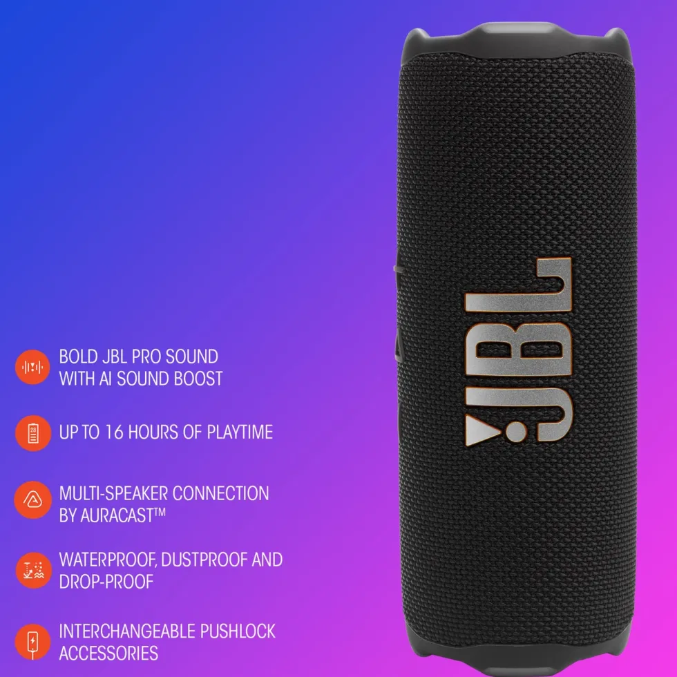 JBL Flip 7 Portabel trådlös högtalare Svart