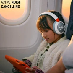 JBL JR470NC Trådlösa hörlurar med volymbegränsning och ANC Blå