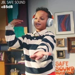 JBL JR470NC Trådlösa hörlurar med volymbegränsning och ANC Blå
