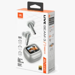 JBL Live Beam 3 Trådlösa hörlurar Silverfärgad