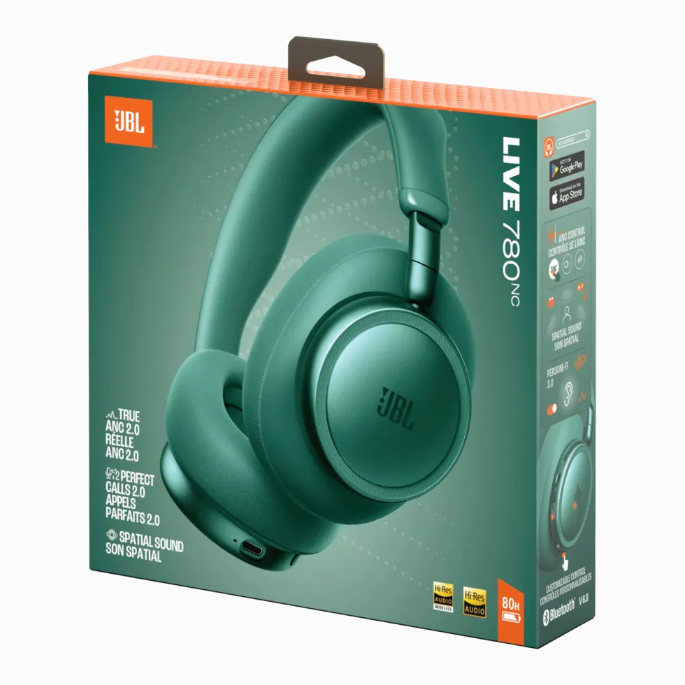 JBL Live 780NC over-ear-hörlurar med brusreducering Grön