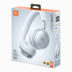 JBL Live 680NC trådlösa on-ear-hörlurar White
