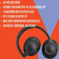 JBL Tune 730BT trådlösa hörlurar Vit