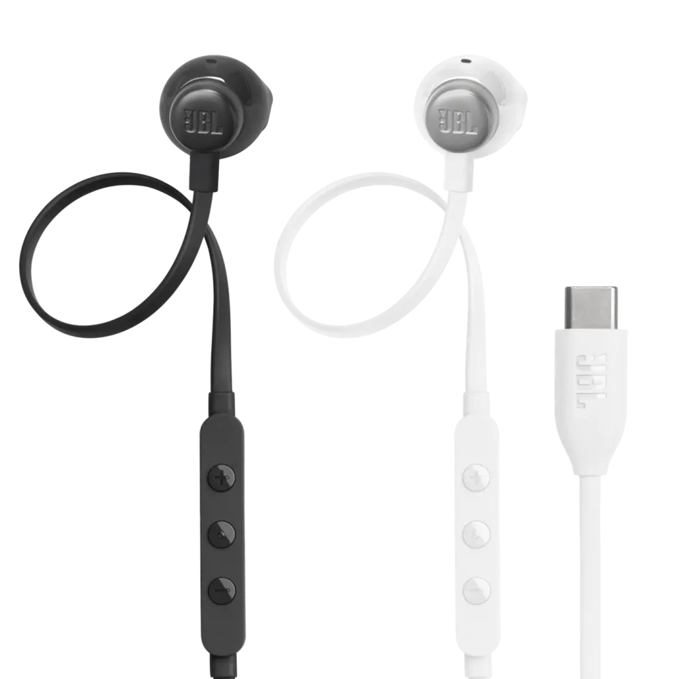 JBL Tune 305C USB-C-hörlurar med sladd Vit