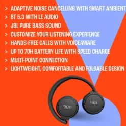 JBL Tune 670 NC Trådlösa hörlurar Vit