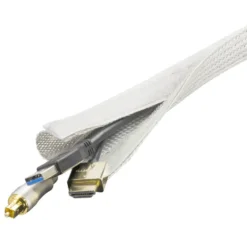 Kabelstrumpa i nylon 25 mm Vit