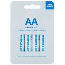 Kjell & Company AA-litiumbatterier 4-pack