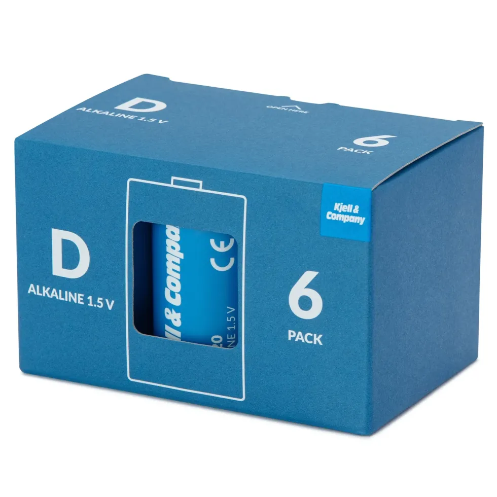 Kjell & Company D-batterier (LR20) 6-pack
