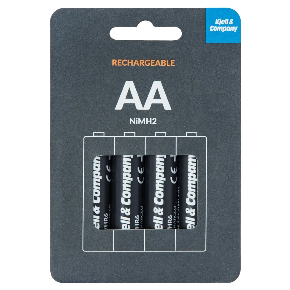 Kjell & Company Laddningsbara AA-batterier 2600 mAh 4-pack