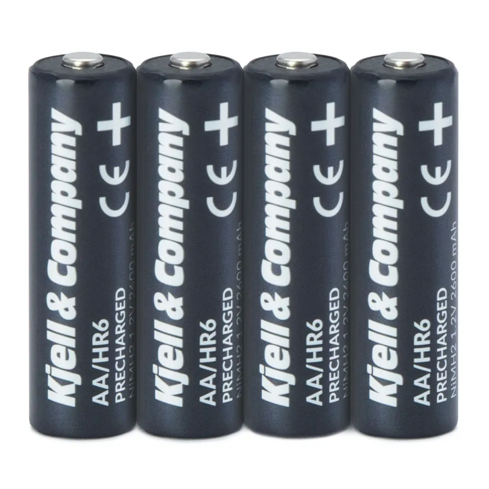 Kjell & Company Laddningsbara AA-batterier 2600 mAh 4-pack