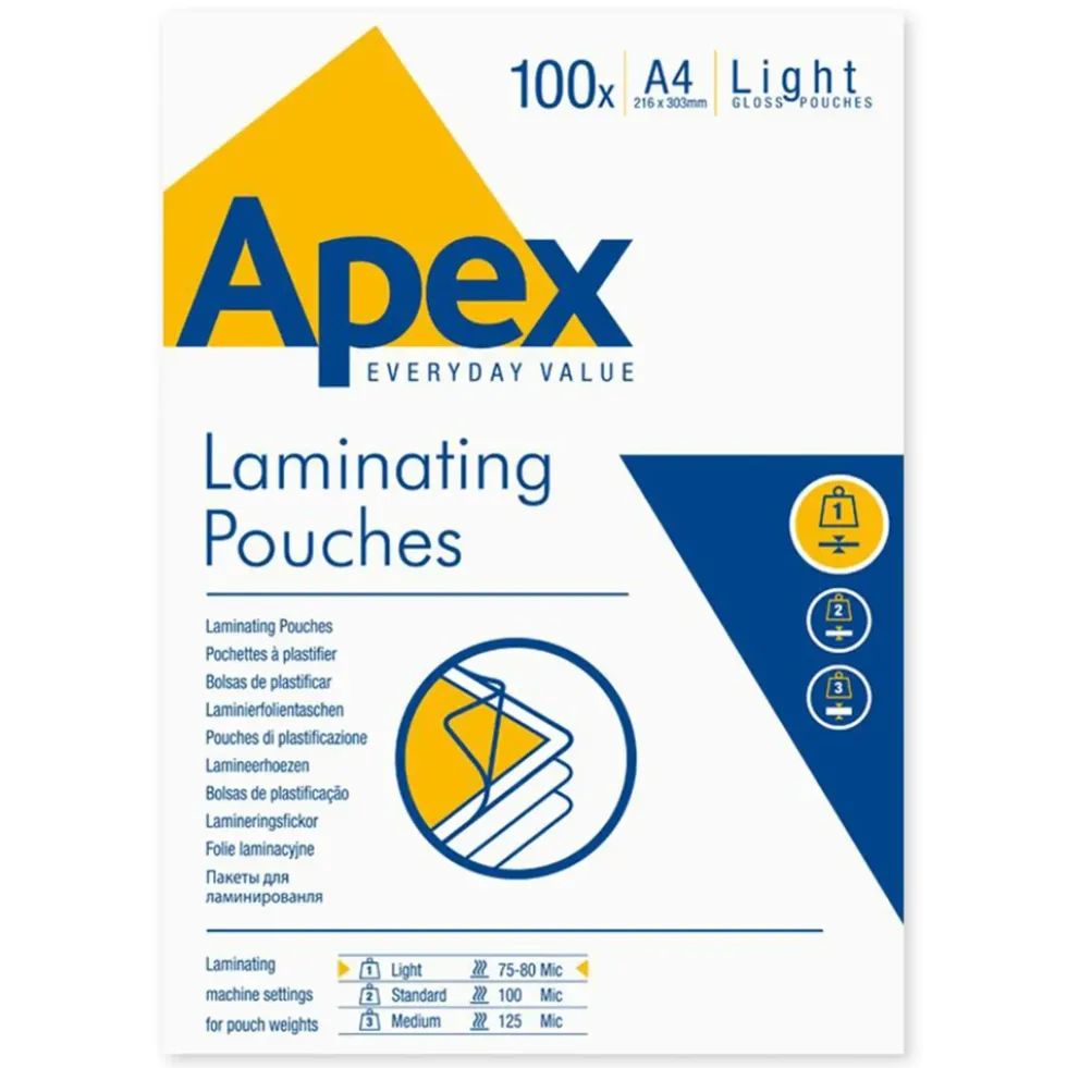 Lamineringsfickor A4 100-pack 75 mikron