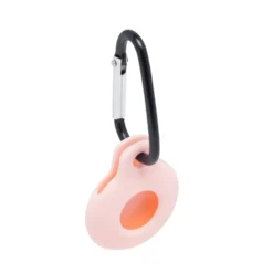 Linocell AirTag silikonfodral med karbinhake Rosa