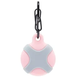 Linocell AirTag silikonfodral för djur Rosa/Grå