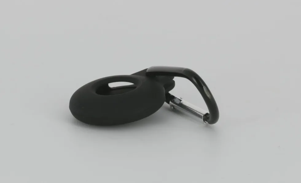 Linocell AirTag silikonfodral med karbinhake Svart
