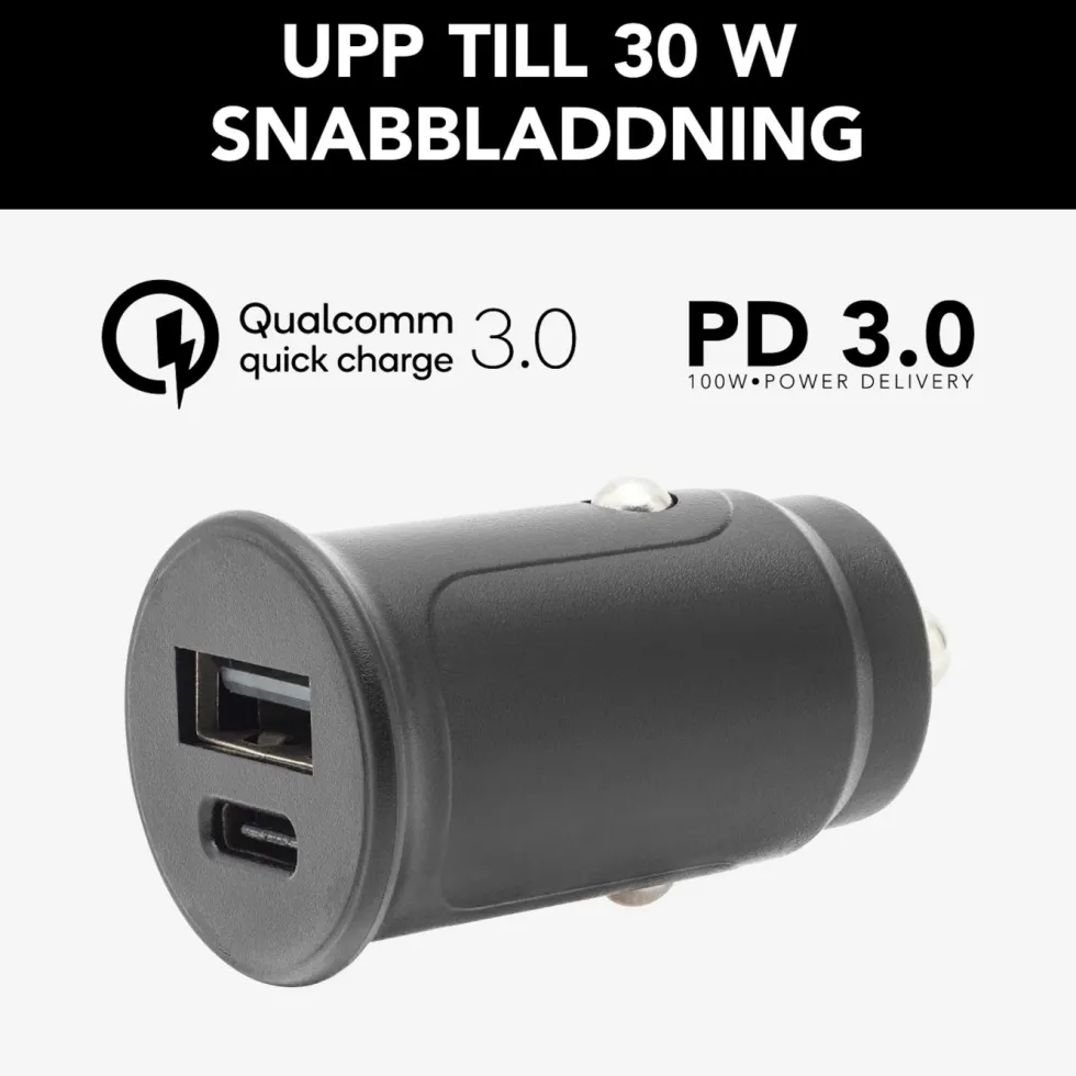 Linocell Billaddare med snabbladdning 30 W