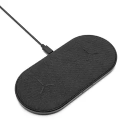 Linocell Dubbel Trådlös QI-snabbladdare 2x 15 W Svart