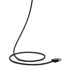 Linocell Flätad USB-A- till Lightning-kabel Svart 0,5 m