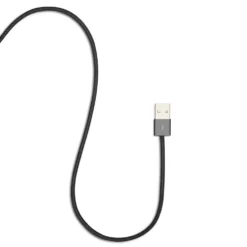 Linocell Flätad USB-A- till Lightning-kabel Svart 1 m