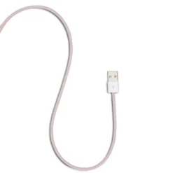 Linocell Flätad USB-A- till USB-C-kabel Rosa 1 m