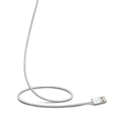 Linocell Flätad USB-A- till USB-C-kabel Vit 2 m