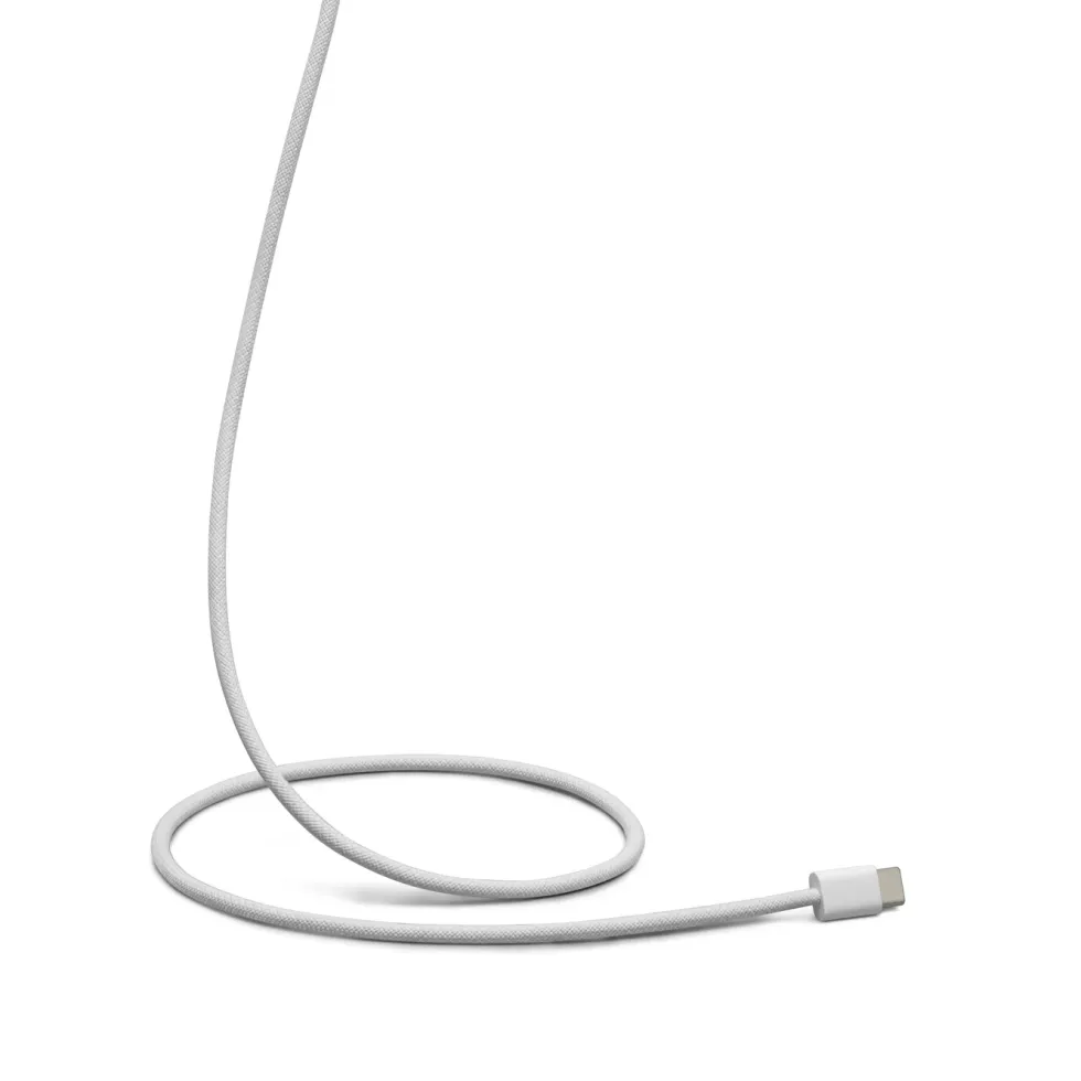 Linocell Flätad USB-A- till USB-C-kabel Vit 2 m