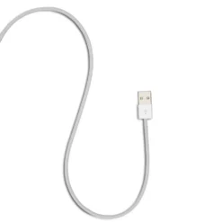Linocell Flätad USB-A- till USB-C-kabel Vit 2 m