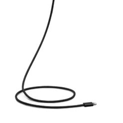 Linocell Flätad USB-C- till Lightning-kabel Svart 0,5 m