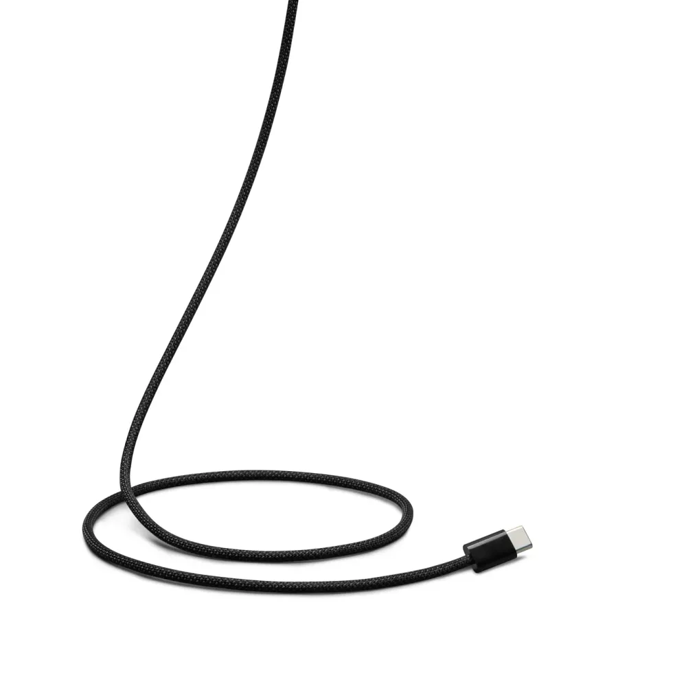 Linocell Flätad USB-C- till Lightning-kabel Svart 0,5 m