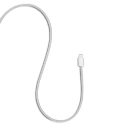Linocell Flätad USB-C- till Lightning-kabel Vit 2 m