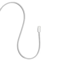 Linocell Flätad USB-C- till Lightning-kabel Vit 2 m