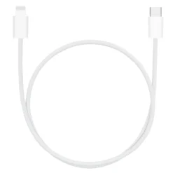 Linocell Flätad USB-C- till Lightning-kabel Vit 0,5 m