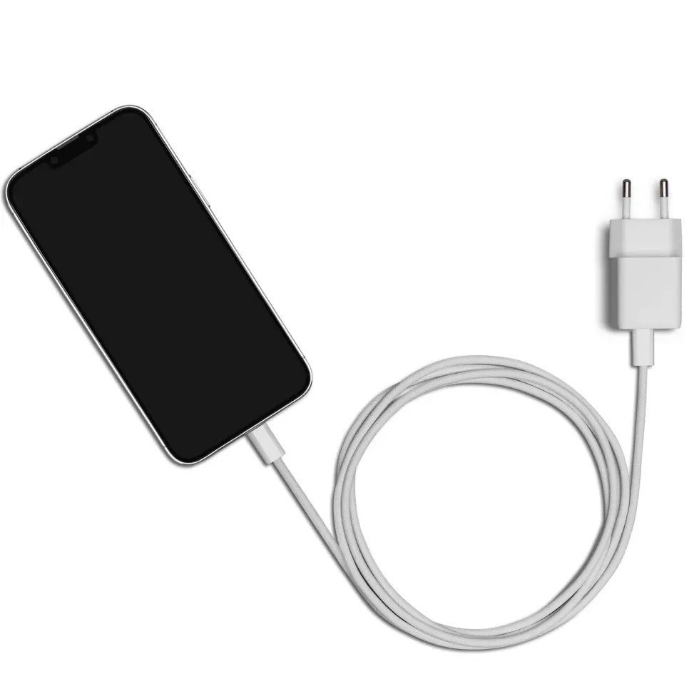 Linocell Flätad USB-C- till Lightning-kabel Vit 0,5 m