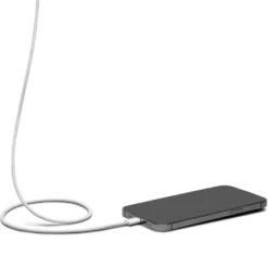 Linocell Flätad USB-C- till Lightning-kabel Vit 1 m