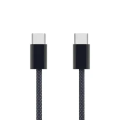 Linocell Flätad USB-C- till USB-C-kabel 240 W Svart 1m
