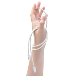 Linocell Flätad USB-C- till USB-C-kabel 60W Vit 1 m