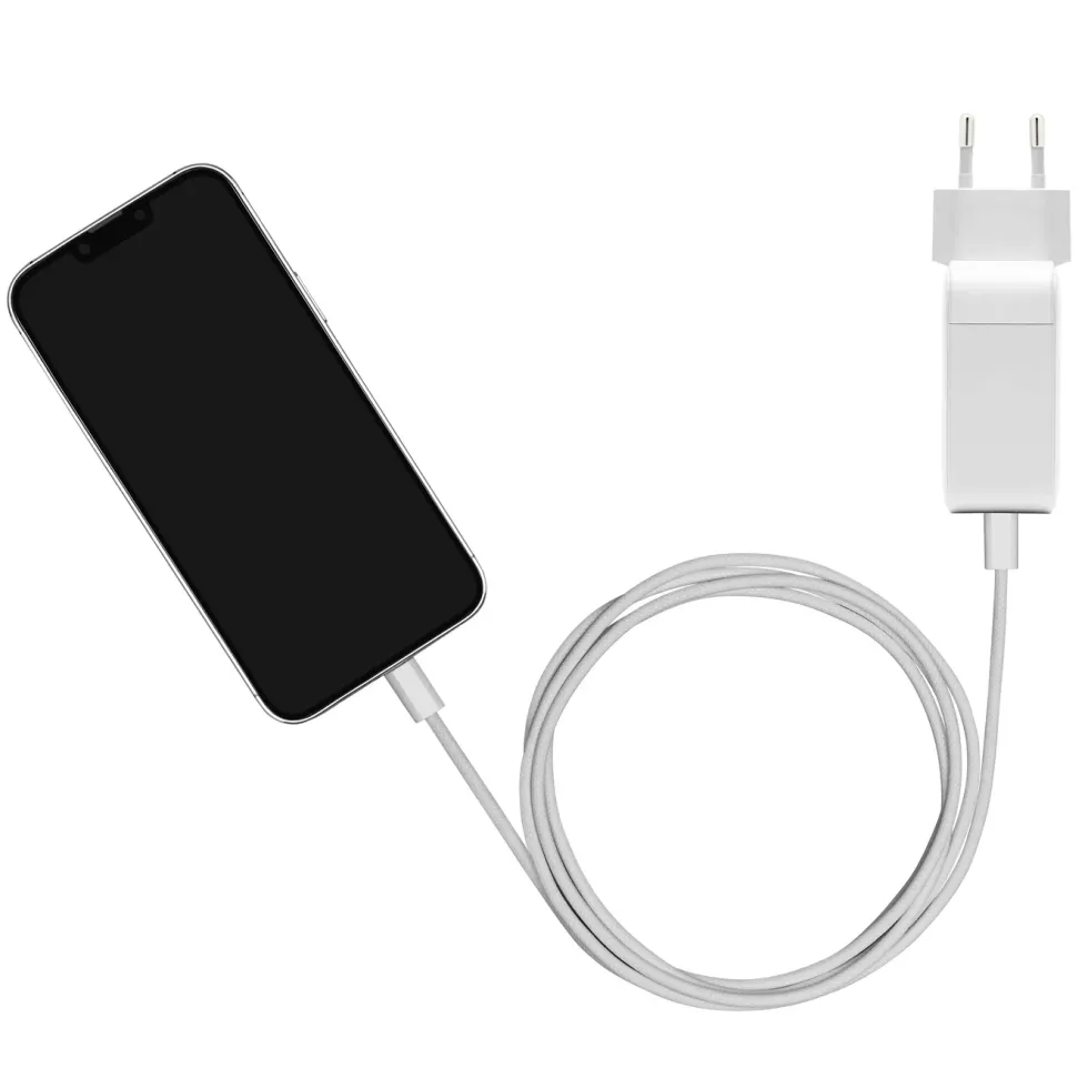Linocell Flätad USB-C- till USB-C-kabel 240 W Vit 2m