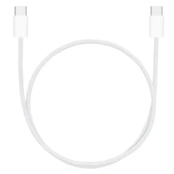 Linocell Flätad USB-C- till USB-C-kabel 60W Vit 0,5 m