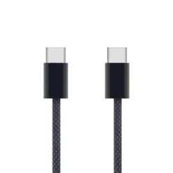 Linocell Flätad USB-C- till USB-C-kabel 60W Svart 2 m