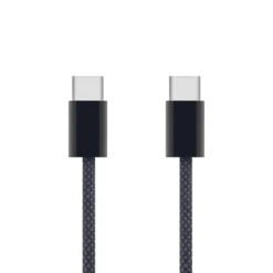 Linocell Flätad USB-C- till USB-C-kabel 240 W Svart 2m