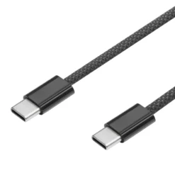 Linocell Flätad USB-C- till USB-C-kabel 240 W Svart 2m