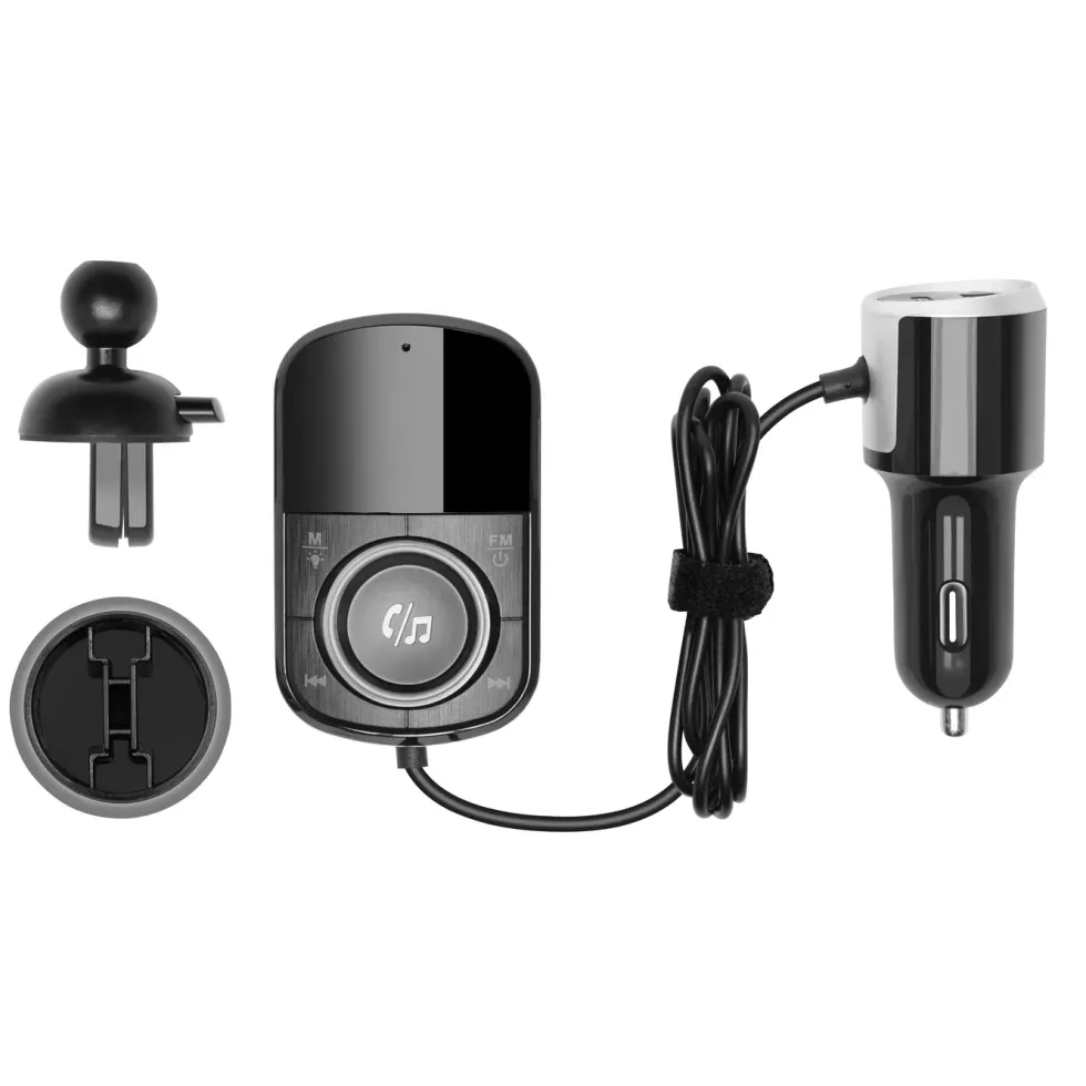 Linocell FM-sändare med Bluetooth och snabbladdning