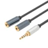Linocell Förgreningskabel för 3,5 mm-kontakt Svart