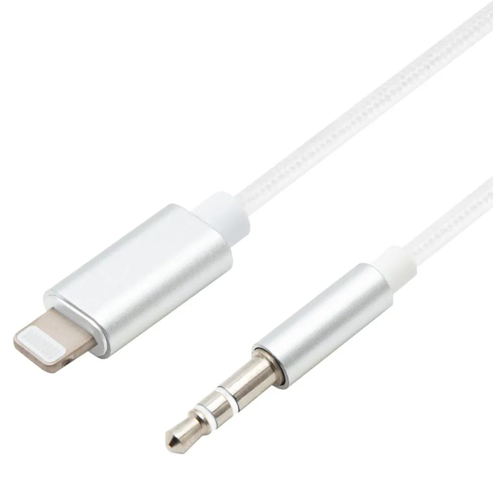 Linocell Lightning till 3,5 mm-kabel 1 m Vit