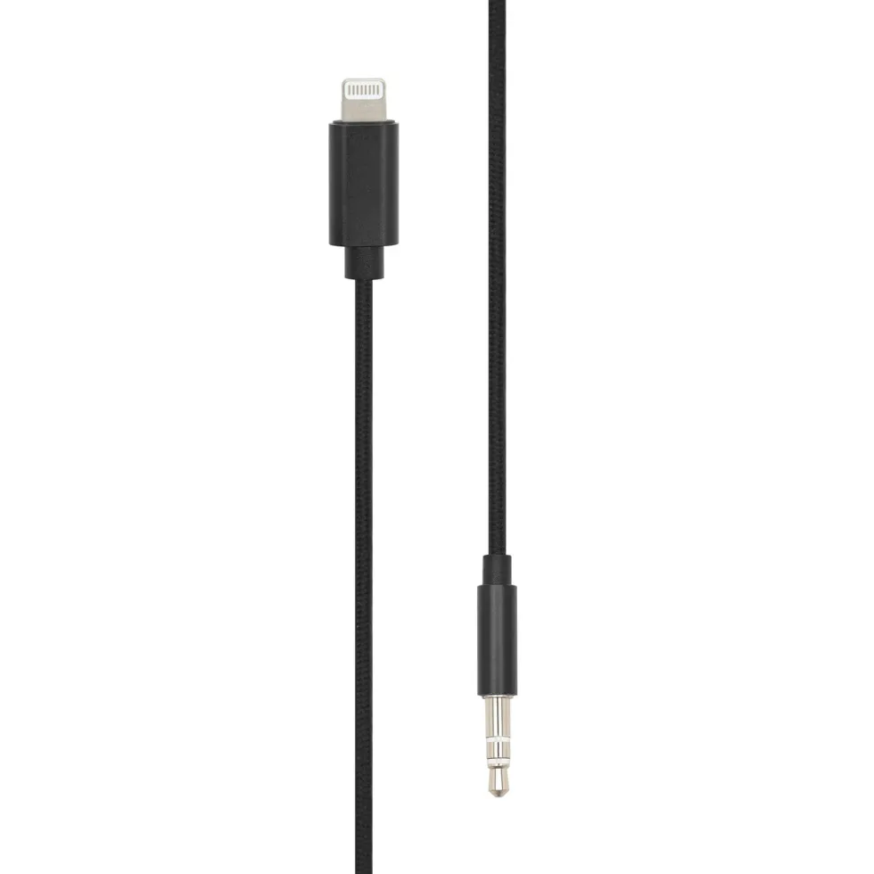 Linocell Lightning till 3,5 mm-kabel 1 m Svart