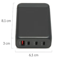 Linocell Premium GaN Multiladdare PD 3.0 100 W Svart