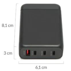 Linocell Premium GaN Multiladdare PD 3.0 100 W Svart
