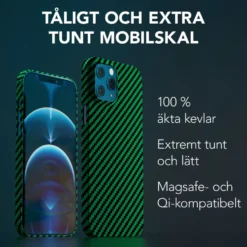 Linocell Premium Kevlar Tåligt skal för iPhone 12 Pro Max Grön