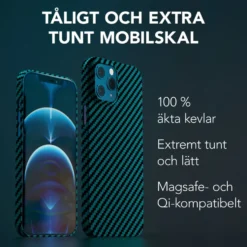 Linocell Premium Kevlar Tåligt skal för iPhone 12 Pro Max Blå