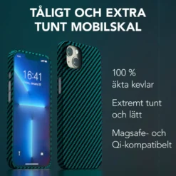 Linocell Premium Kevlar Tåligt skal för iPhone 13 Blå
