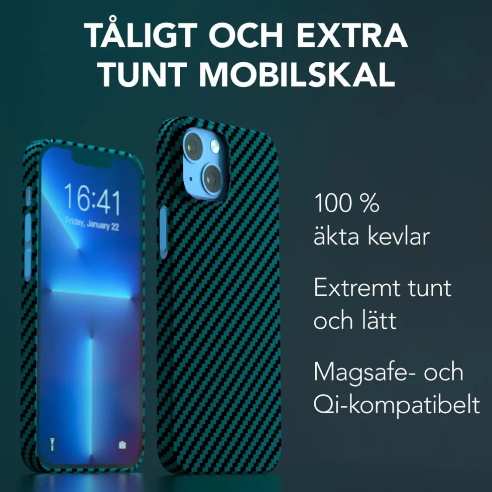 Linocell Premium Kevlar Tåligt skal för iPhone 13 Mini Blå